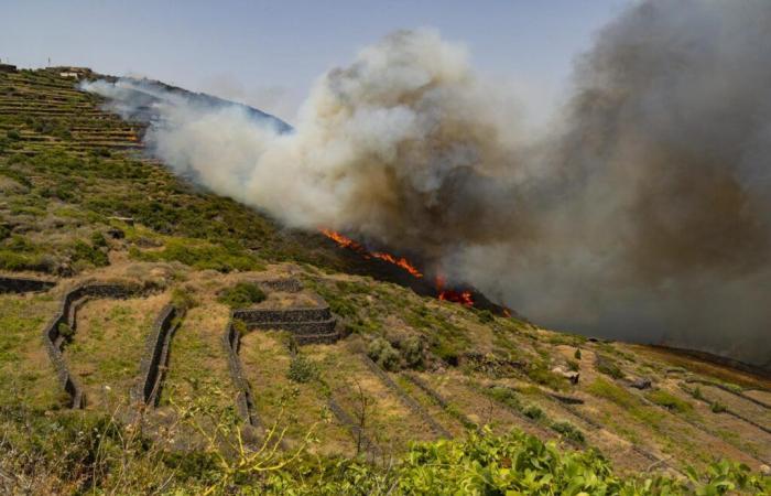 The forest fire brigade group is arriving in Pantelleria