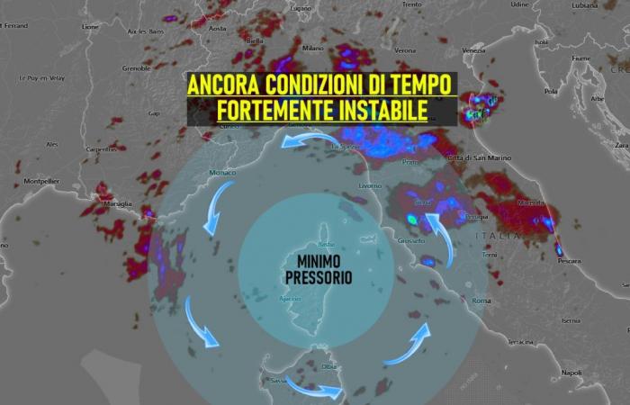 CONTINUOUS RAIN IN THE APENNINES, THUNDERSTORMS RISING FROM THE SOUTH – BAD WEATHER IN TUSCANY
