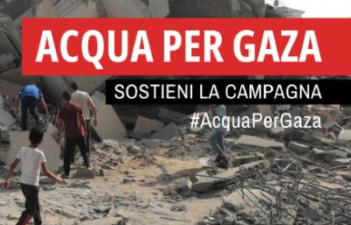 the “Water for Gaza” campaign in support of the civilian population of the Strip