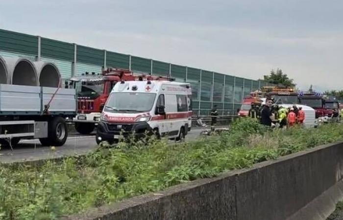 Accident on the A4 in Palazzolo, motorway closed between Seriate and Rovato