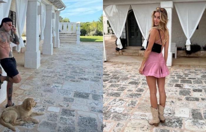 the couple in the same farmhouse that the rapper frequented with Chiara Ferragni