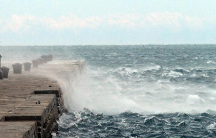 Today the bora is blowing in Trieste, gusts of up to 100 km/h