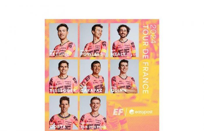 TOURS. BETTIOL AND CARAPAZ LEAD AN EF EDUCATION EASYPOST WITH MANY ATTACKERS