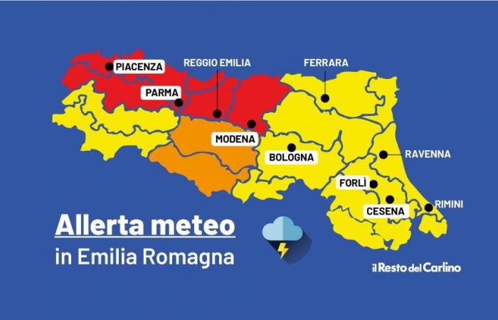 Red weather alert today in Emilia Romagna due to river floods and strong thunderstorms: here’s where