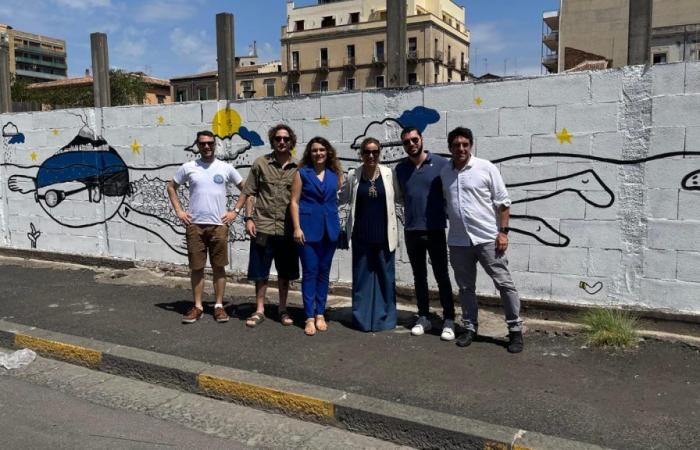 One Hour for Europe Italia donates a European mural to the City of Catania