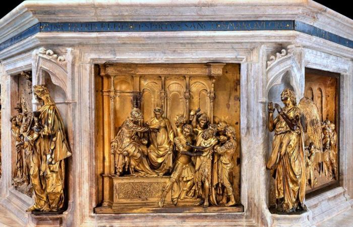 The extraordinary baptismal font of the Siena Cathedral shines again after three years of restoration