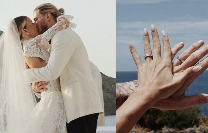 Diletta Leotta and Loris Karius, how much they cost and who signed the rose gold and diamond wedding rings