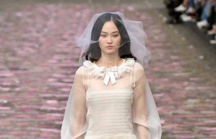 Keira Knightley, the déjà vu bridal look at the Chanel Haute Couture show