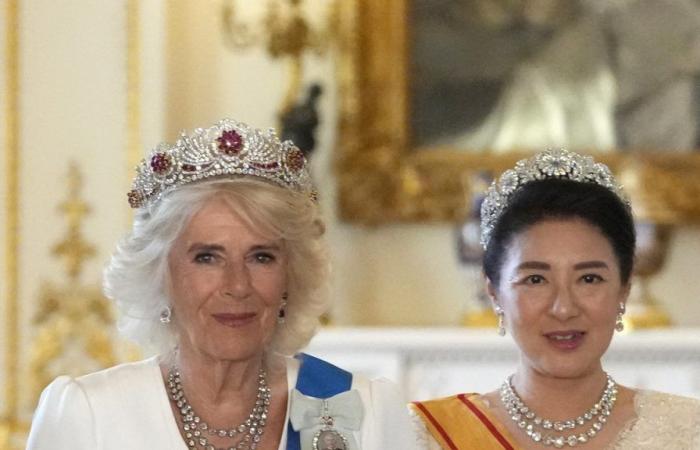 Queen Camilla and that long-awaited “brooch”: the banquet for the emperor of Japan is a triumph of jewels