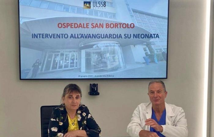 VICENZA – At San Bortolo cutting-edge operation on a newborn baby: mass removed that occupied half of the abdomen