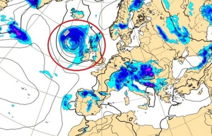 Cyclonic vortex over Italy, more storms and plummeting temperatures. And further deterioration over the weekend