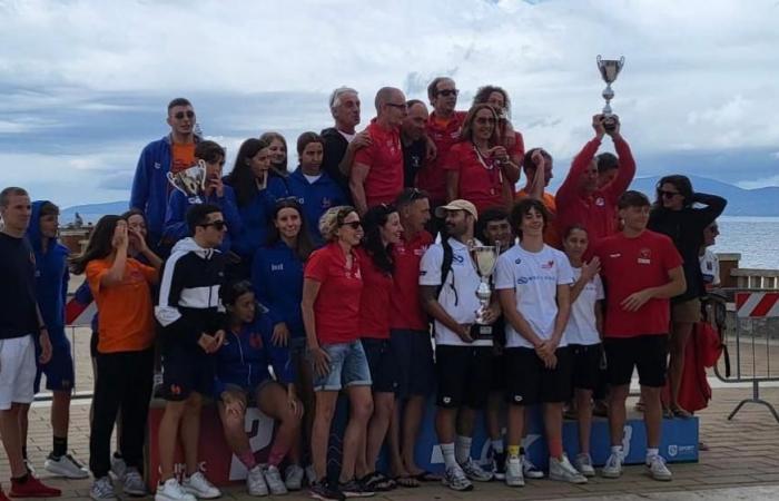 Masters and youth at the top. Regional open waters. Swimming Grosseto ok