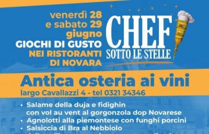 In Novara on Friday 28th and Saturday 29th June Chef under the stars, special Streetgames edition