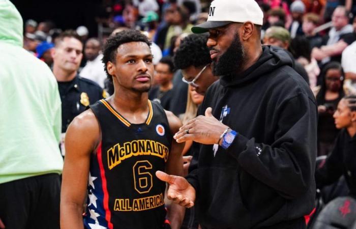 Bronny James to play with LeBron on the Lakers