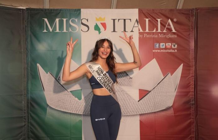 Matilde Gonfiantini from Prato wins the Miss Tuscany selection in Calenzano