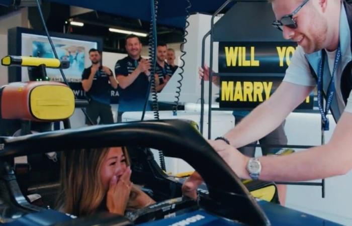 F1, the marriage proposal inside a single-seater at the Spanish GP