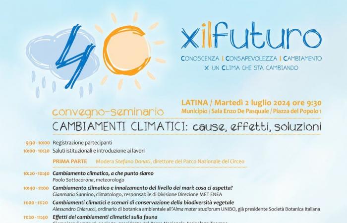 Latina / Climate change: causes, effects, solutions, the conference on July 2nd