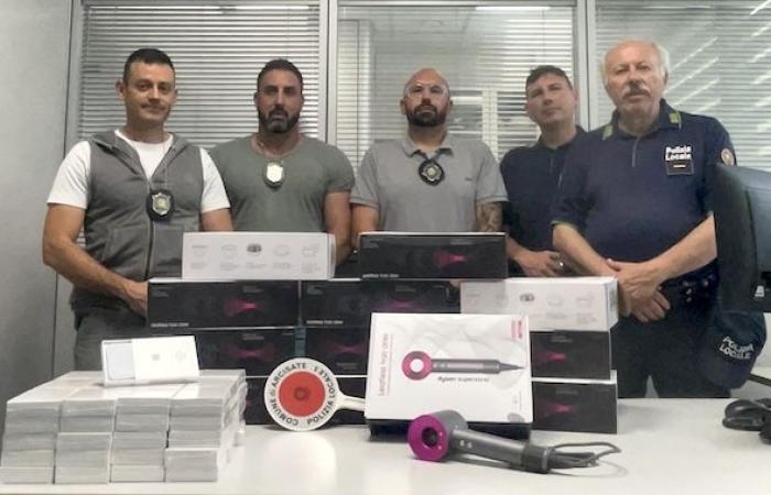 Strictly fake Apple products and Dyson hairdryers. Kidnapping in Arcisate