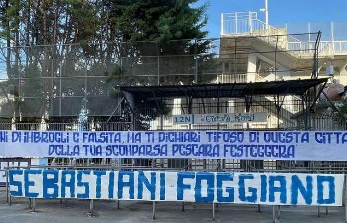 New protest by the blue and white fans against president Sebastiani / VIDEO – Pescara