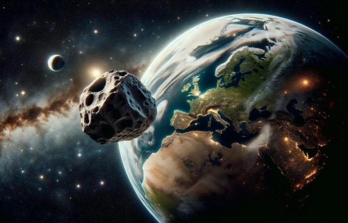 A newly discovered asteroid will zip between Earth and the Moon today
