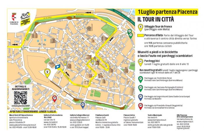 Tour de France in Piacenza: how traffic changes, parking bans starting today