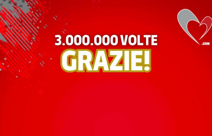 Cuore Grigiorosso confirms itself at almost 3 million views: thanks to everyone!