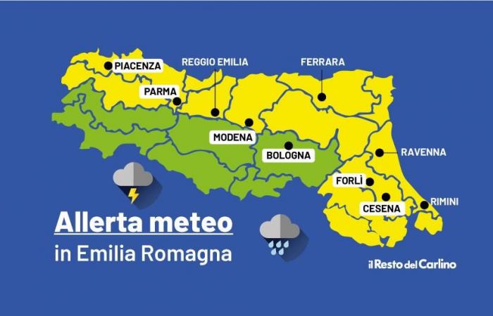 Thunderstorms in Emilia Romagna, new yellow weather alert: “Damage expected”