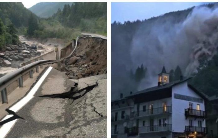 floods, landslides, people evacuated and Cogne isolated