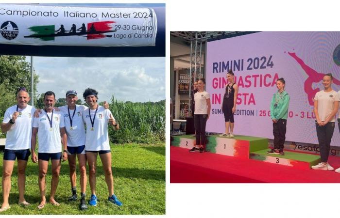 Cus Catania: gold in master rowing, bronze in rhythmic gymnastics