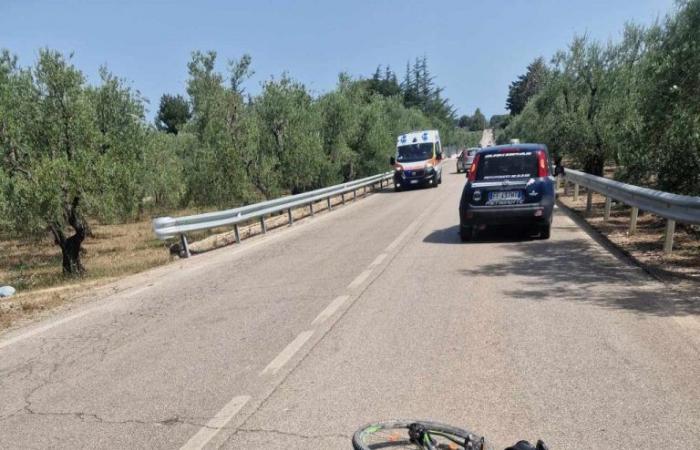 Cyclist hit on Sp108 between Terlizzi and Mariotto