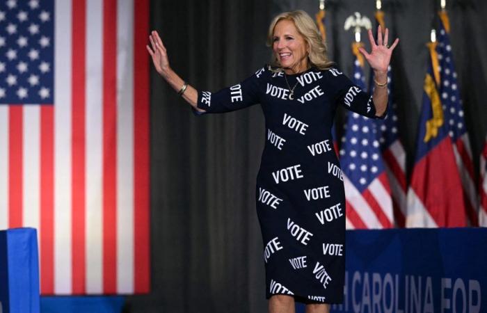 Jill Biden Says It With a Dress: “Vote”