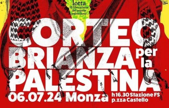 The procession for Palestine will take place in Monza on Saturday 6 July