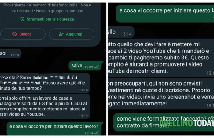 the widespread scam has also reached Avellino