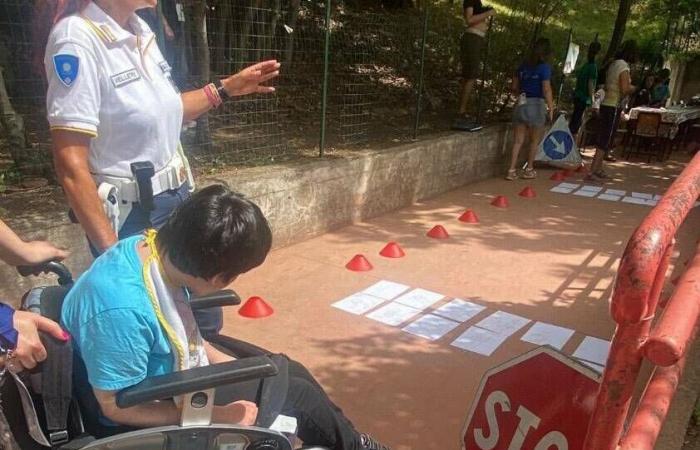 Velletri, road safety lesson at Talita Kum’s Summer Center for the disabled