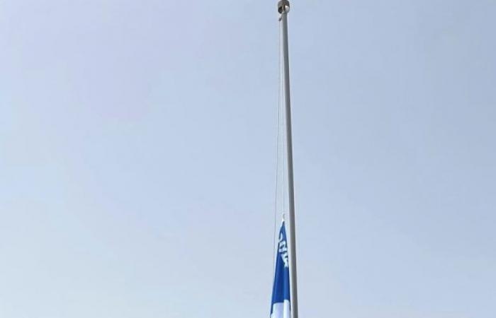 Modica, Blue Flag Hoisted Along the Coast