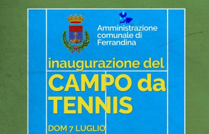 Ferrandina: July 7th tennis court inauguration