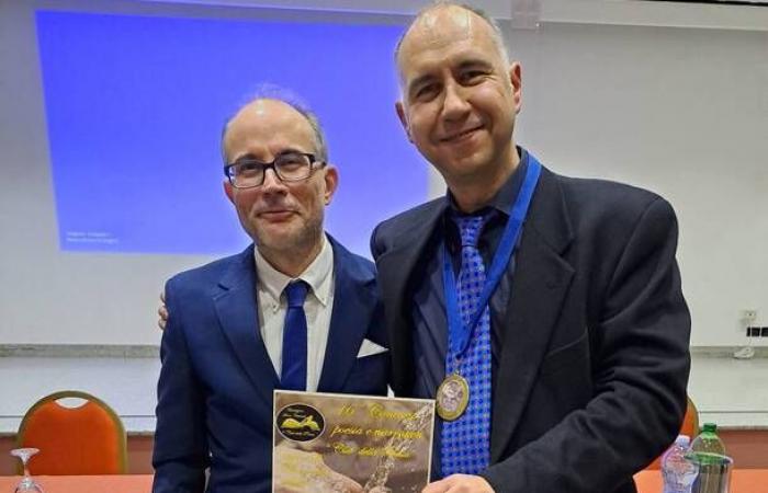 The official poet from Gallarate Marco Oreste Marelli awarded for his lyrics