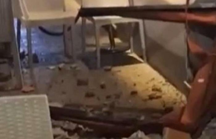 Naples seafront, debris rains down on the restaurant: “It could have ended in tragedy”