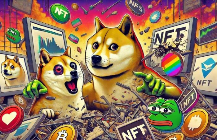 Are memecoins the cause of low prices on the NFT market?