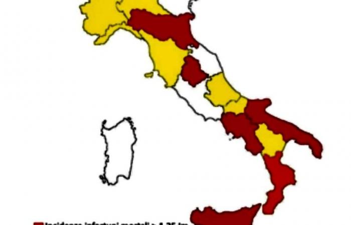 Fatal accidents at work: Abruzzo in the guakl area
