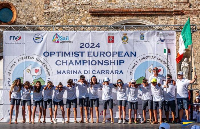 Second day of racing at the European Optimist Championship in Marina di Carrara