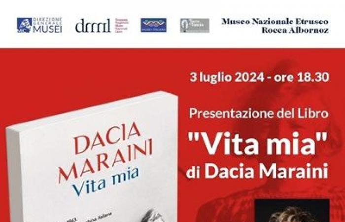 Dacia Maraini in Viterbo at the National Etruscan Museum Rocca Albornoz