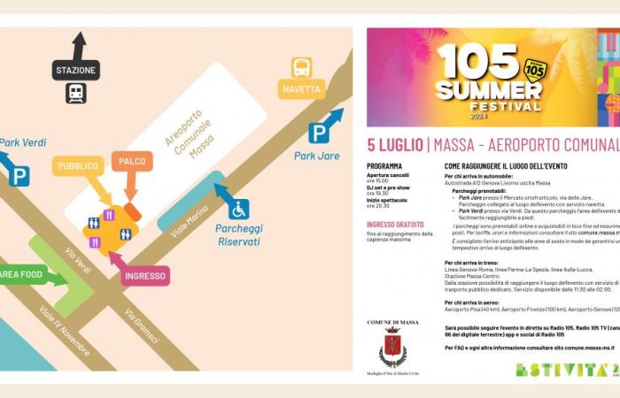 The 105 Summer festival is coming to Massa: here is all the useful information