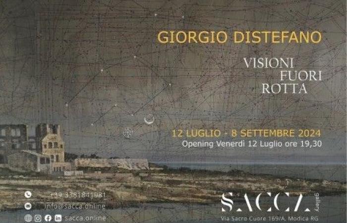 Modica, at the Galleria Sacca Giorgio Distefano’s exhibition “Visions off course”