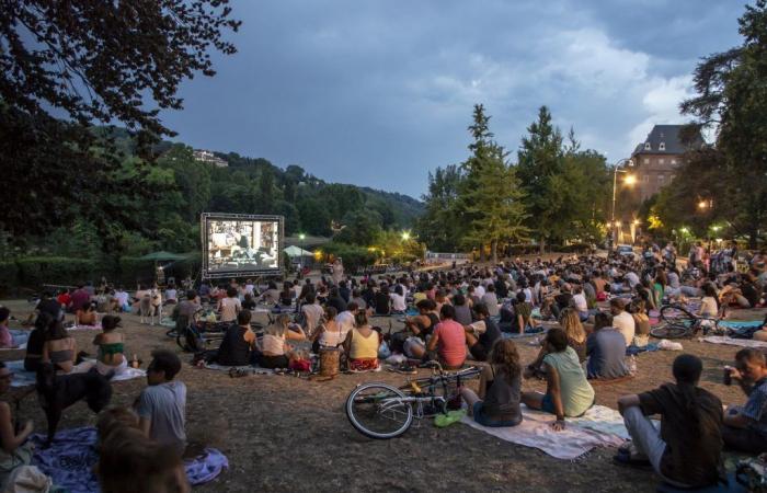 Cinema in the Valentino Meadow in Turin