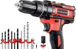 screwdriver drill with accessories for €38