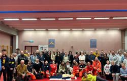 A meeting at the Table Tennis Center to raise awareness of the importance of first aid in the event of cardiac arrest