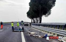 Foggia, accident on the A14; the rescue of the injured policemen in Bari