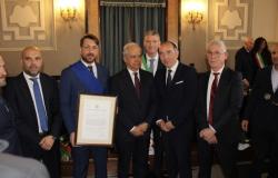 The Province of Frosinone is awarded a gold medal for civil merit, the award ceremony with Minister Piantedosi