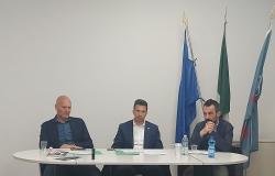Venetian Flag and Galpa Chioggia and Po Delta with the Veneto Region to support fishing and aquaculture